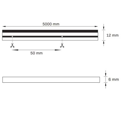 LED strip NEON 5 m LED/30W/24V grøn IP65