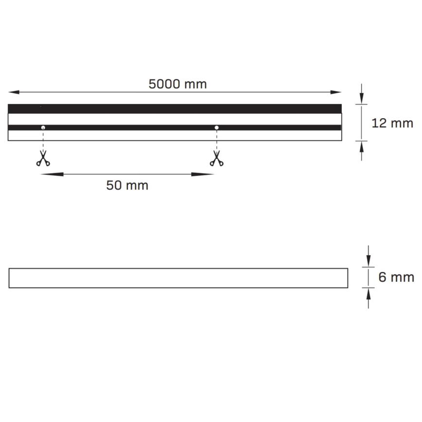 LED strip NEON 5 m LED/30W/24V grøn IP65