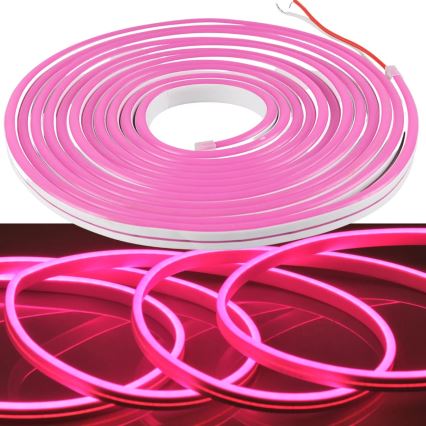 LED strip NEON 5 m LED/40W/24V lyserød IP65