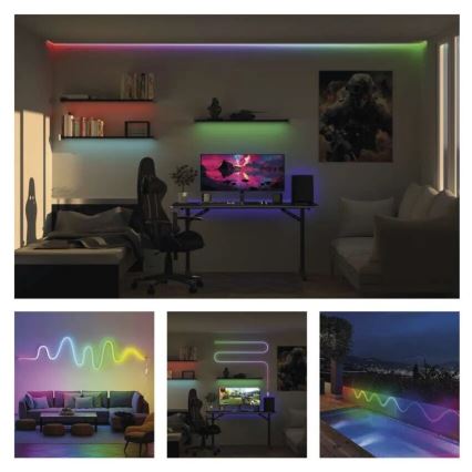 LED strip RGBIC dæmpbar GoSmart LED/24W/230V 3 m Wi-Fi Tuya