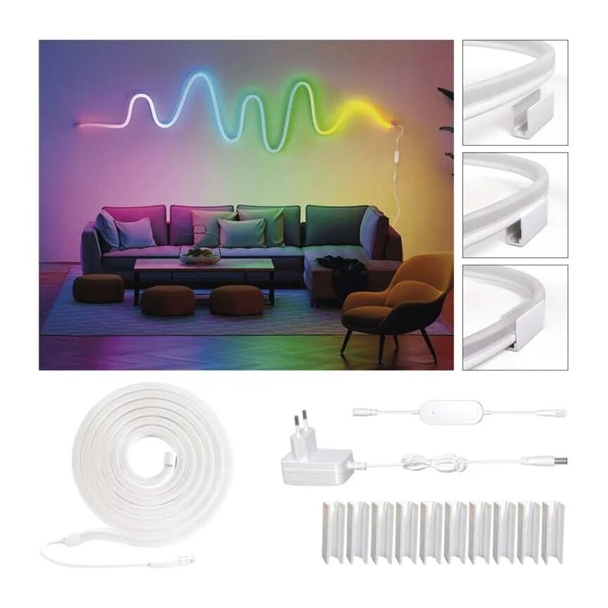 LED strip RGBIC dæmpbar GoSmart LED/33W/230V 5 m Wi-Fi Tuya