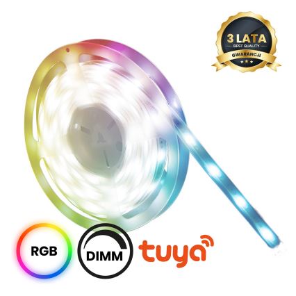 LED strip til badeværelse dæmpbar RGBW-farver LED/7,5W/12V IP65 3 m Wi-Fi Tuya