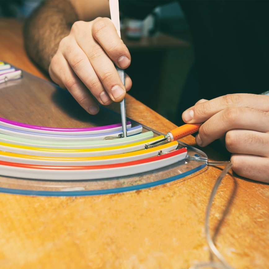 LED strip til badeværelse NEON EKO-FLEX LED/250W/12V IP65 25 m orange