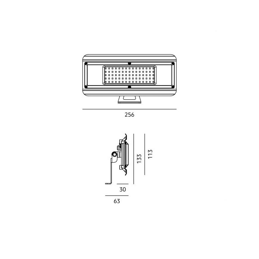 LED teknisk armatur 4-i-1 MULTILUXO LED/50W/230V 4000K IP65 25,6 cm