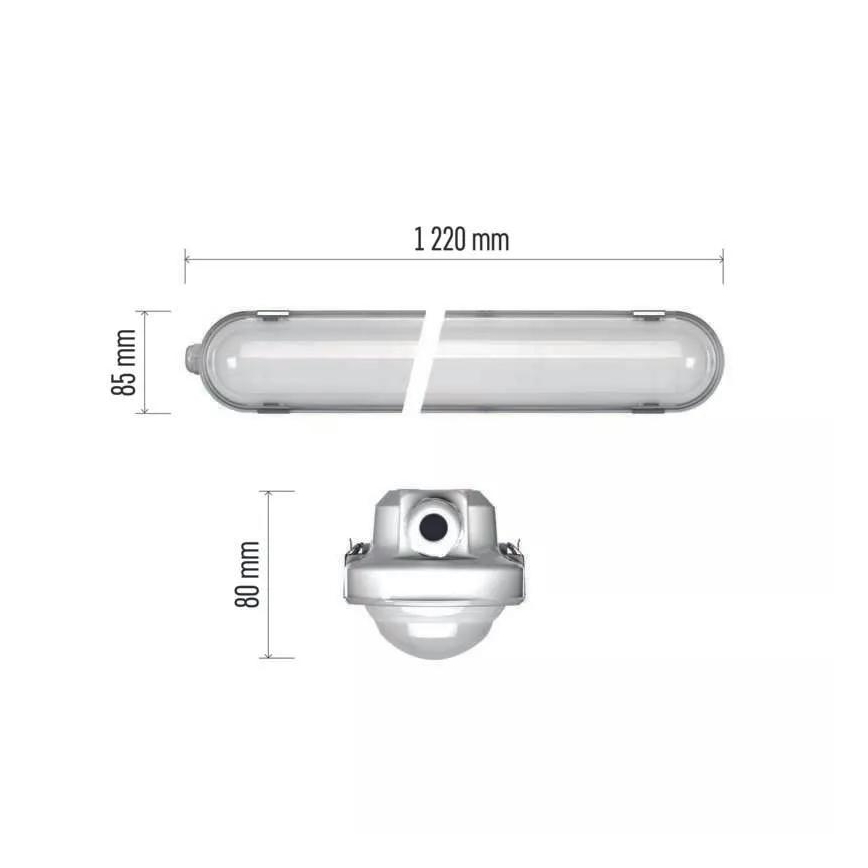 LED dæmpbart teknisk armatur med nødmodul EMERGENCY LED/24/29/34/38W/230V 4000/6500K 122 cm IP66