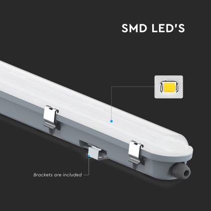 LED teknisk rørarmatur med nødmodul LED/36W/230V 6500K IP65 2200 mAh 120 cm