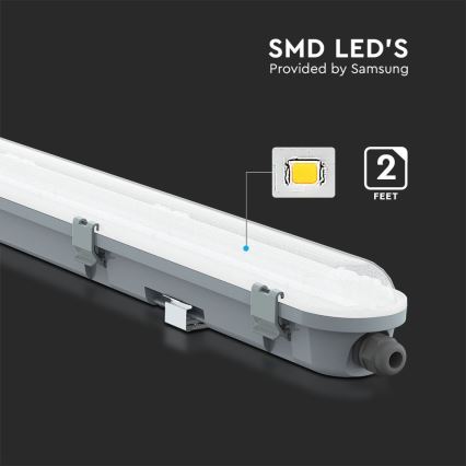 LED teknisk armatur med SAMSUNG-chip LED/18W/230V 6500K IP65 60 cm