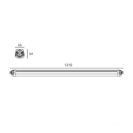 LED teknisk lysstofarmatur LUMEXO LED/36W/230V 4000K IP65 121 cm