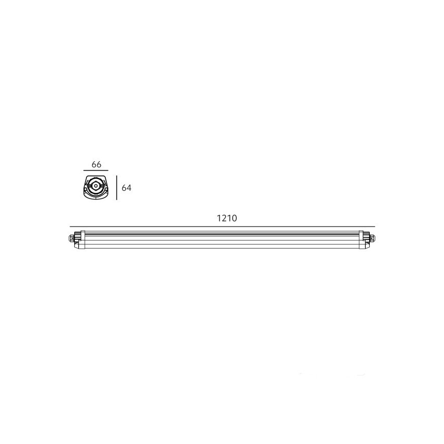 LED teknisk lysstofarmatur LUMEXO LED/36W/230V 4000K IP65 121 cm