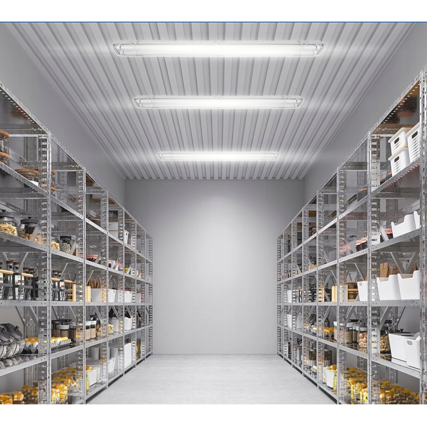 LED teknisk lysstofarmatur T8 2xG13/20W/230V 6500K 120 cm IP65 hvid