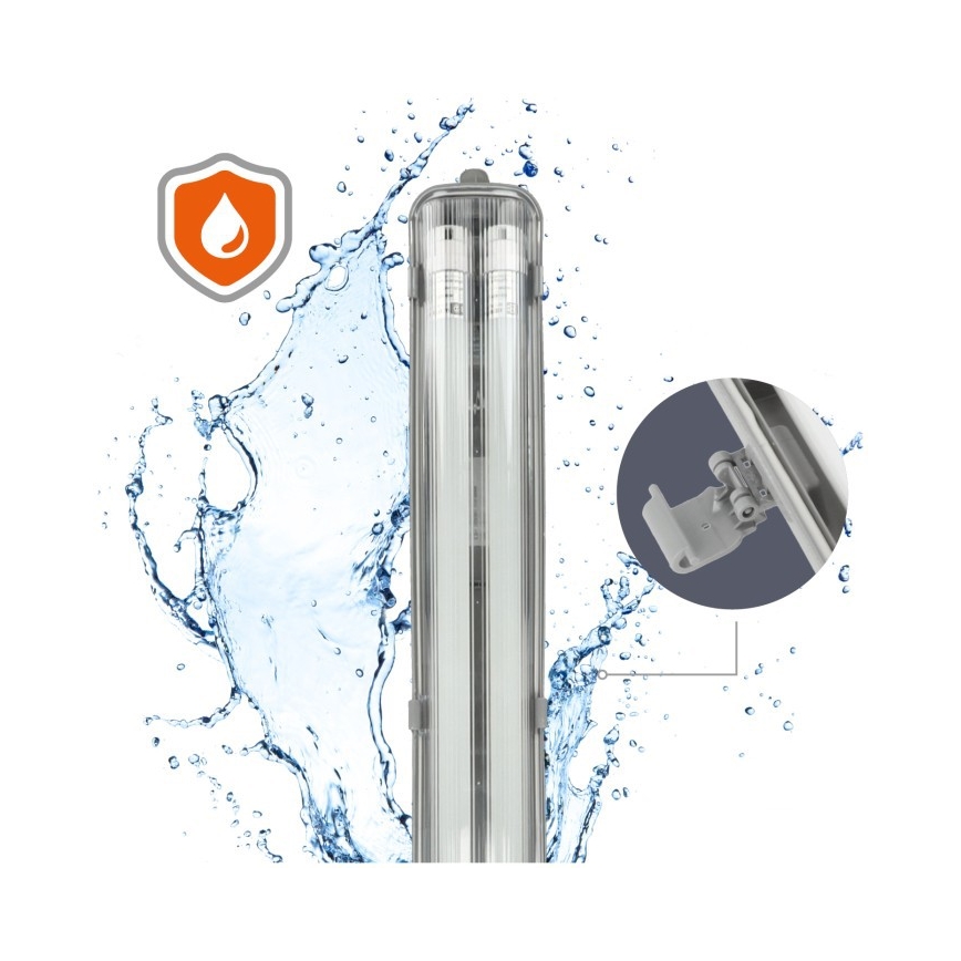 LED teknisk rørarmatur T8 2xG13/18W/230V 6500K IP65 127 cm