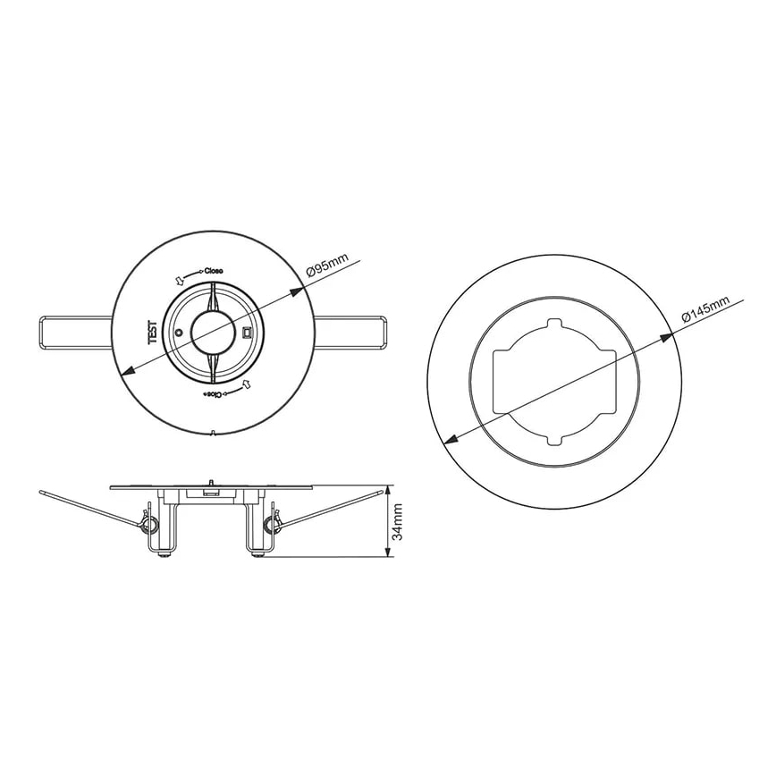 LED til nødsituationer Indbygningslampe LED/2W/230V 6000K