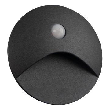 LED trappearmatur med bevægelses- og skumringssensor EXIN LED/2,5W/230V 3000K IP65 antracit rund