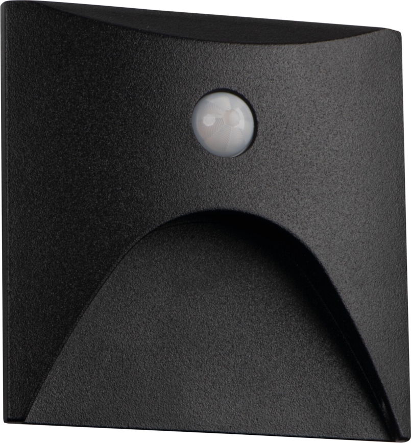 LED trappearmatur med bevægelses- og skumringssensor EXIN LED/2,5W/230V 3000K IP65 sort, kantet