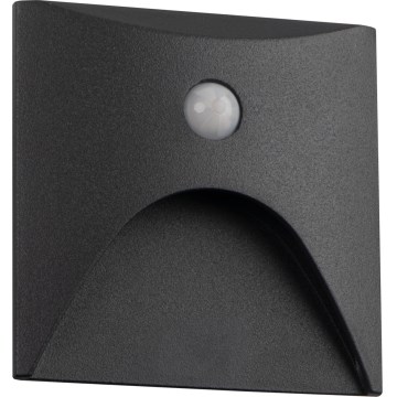 LED trappearmatur med bevægelses- og skumringssensor EXIN LED/2,5W/230V 4000K IP65 antracit firkantet