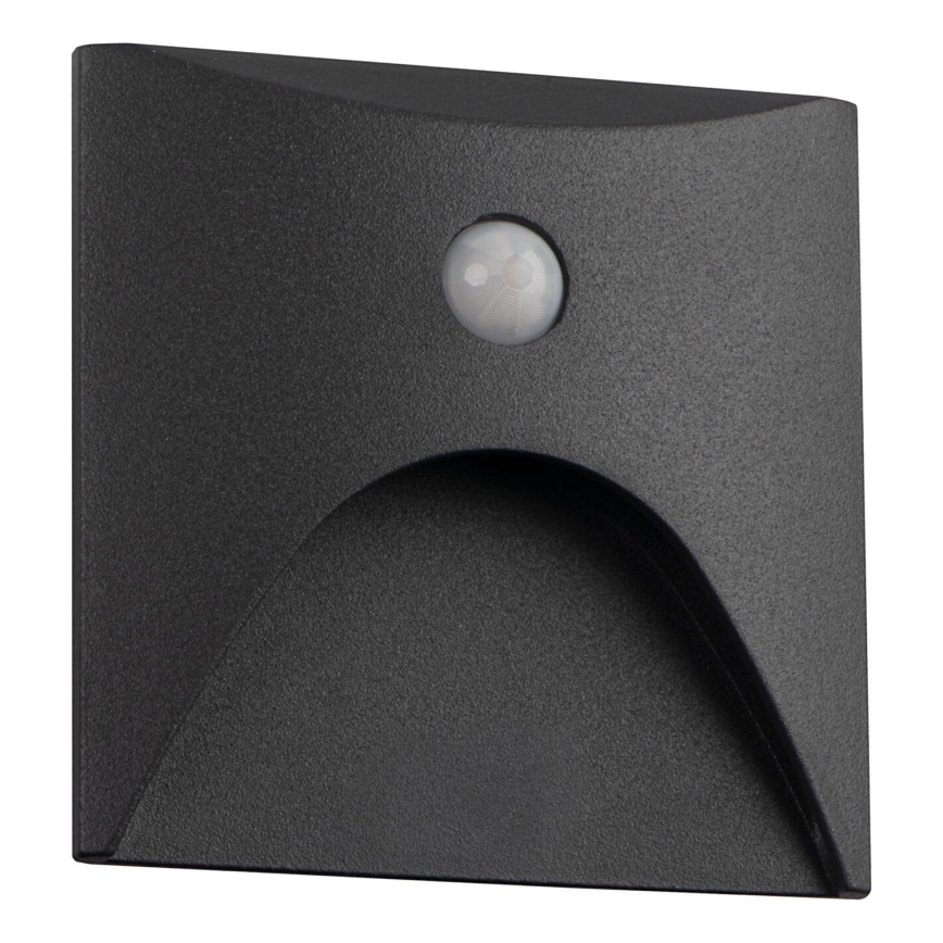 LED trappearmatur med bevægelses- og skumringssensor EXIN LED/2,5W/230V 4000K IP65 antracit firkantet