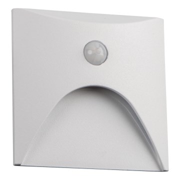 LED trappearmatur med bevægelses- og skumringssensor EXIN LED/2,5W/230V 4000K IP65 hvid, firkantet