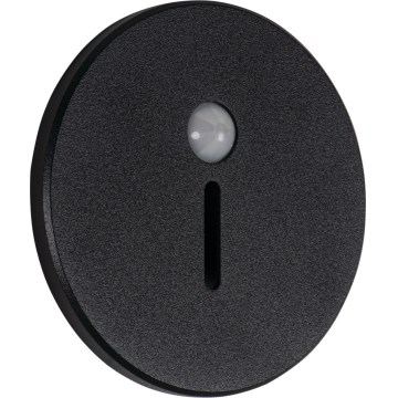 LED trappearmatur med bevægelses- og skumringssensor MAGNIK LED/1,7W/230V 2700/3300/3900/4600/5700K sort rund