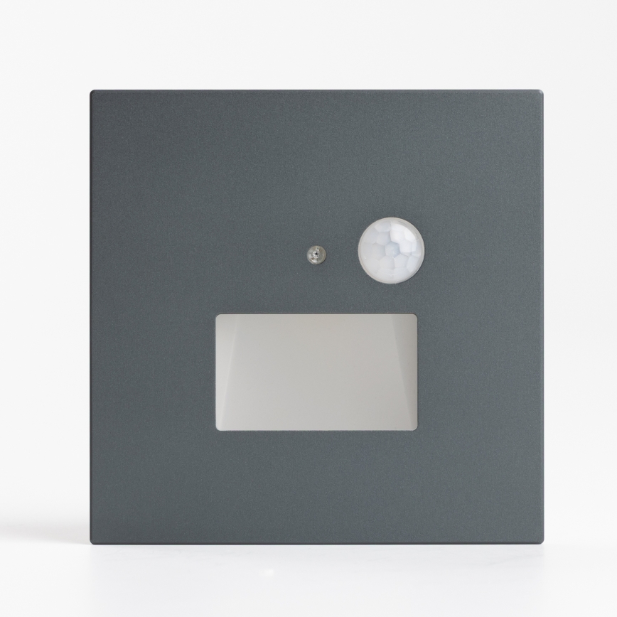 LED trappearmatur med bevægelses- og skumringssensor LED/1,5W/230V 3000/4000/6000K antracit