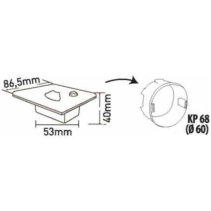 LED trappearmatur med bevægelses- og skumringssensor LED/1,5W/230V 3000/4000/6000K antracit