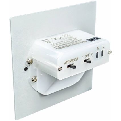 LED trappearmatur med bevægelses- og skumringssensor LED/1,5W/230V 3000/4000/6000K grå