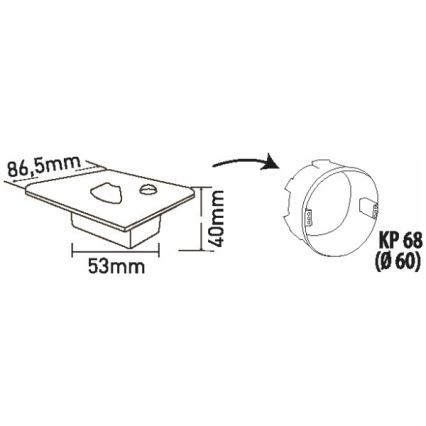 LED trappearmatur med bevægelses- og skumringssensor LED/1,5W/230V 3000/4000/6000K grå
