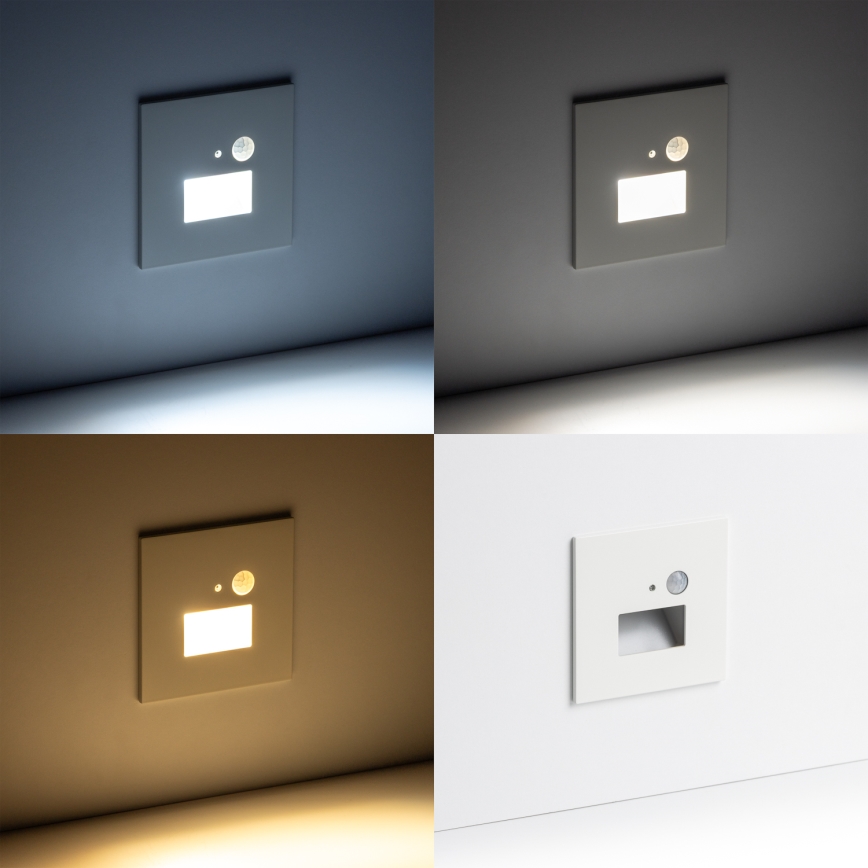 LED trappearmatur med bevægelses- og skumringssensor LED/1,5W/230V 3000/4000/6500K hvid