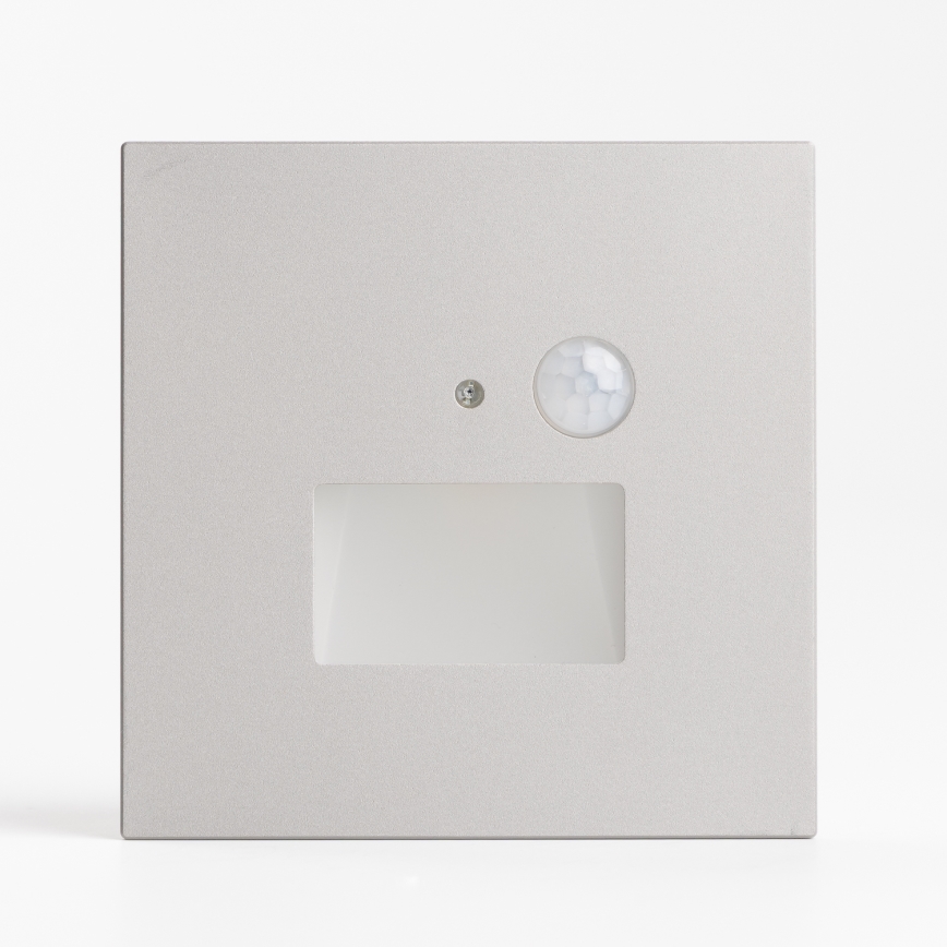 LED trappearmatur med bevægelses- og skumringssensor LED/1,5W/230V 3000/4000/6500K grå