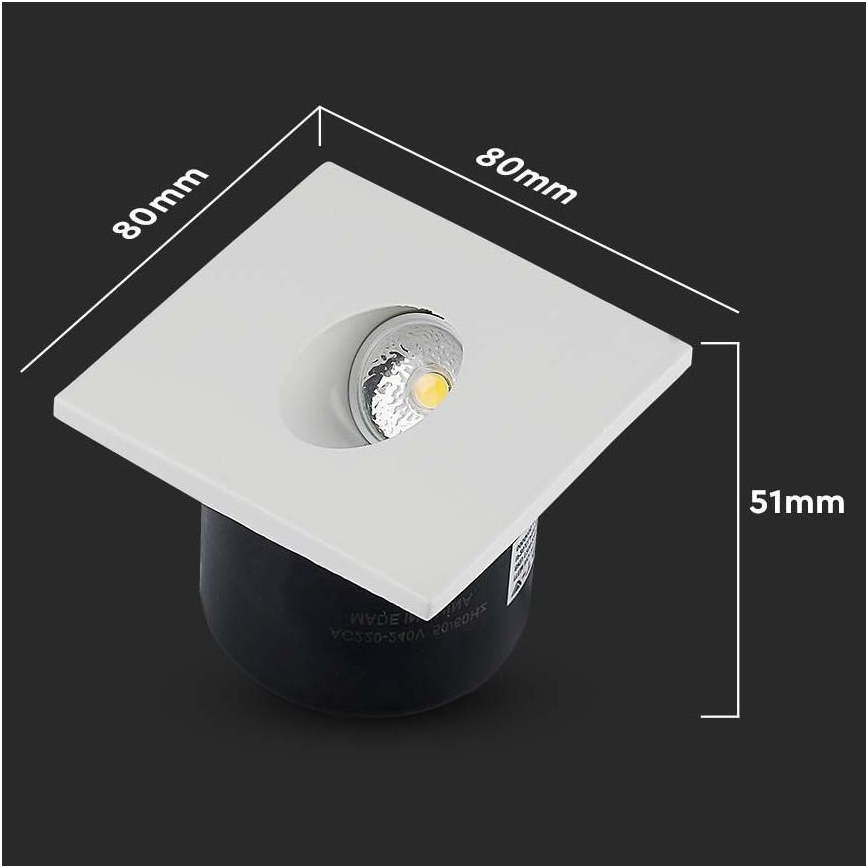 LED trappelampe LED/3W/230V 4000K hvid