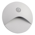 LED trappelampe med bevægelses- og skumringssensor EXIN LED/2,5W/230V 3000K IP65 hvid rund