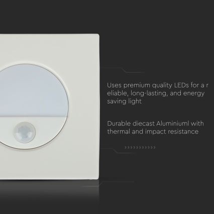 LED trappelampe med bevægelsessensor LED/3W/230V 4000K hvid