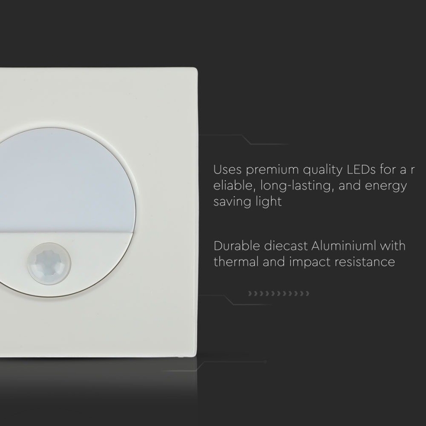 LED trappelampe med bevægelsessensor LED/3W/230V 4000K hvid
