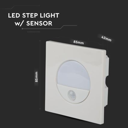 LED trappelampe med bevægelsessensor LED/3W/230V 4000K hvid
