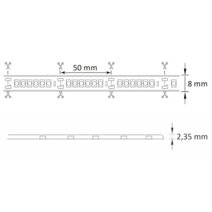 LED Udendørsbånd 3m LED/23W/24V/230V 4000K IP65