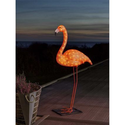 LED Udendørs dekoration FLAMINGO 96xLED / 230V / 24V IP44
