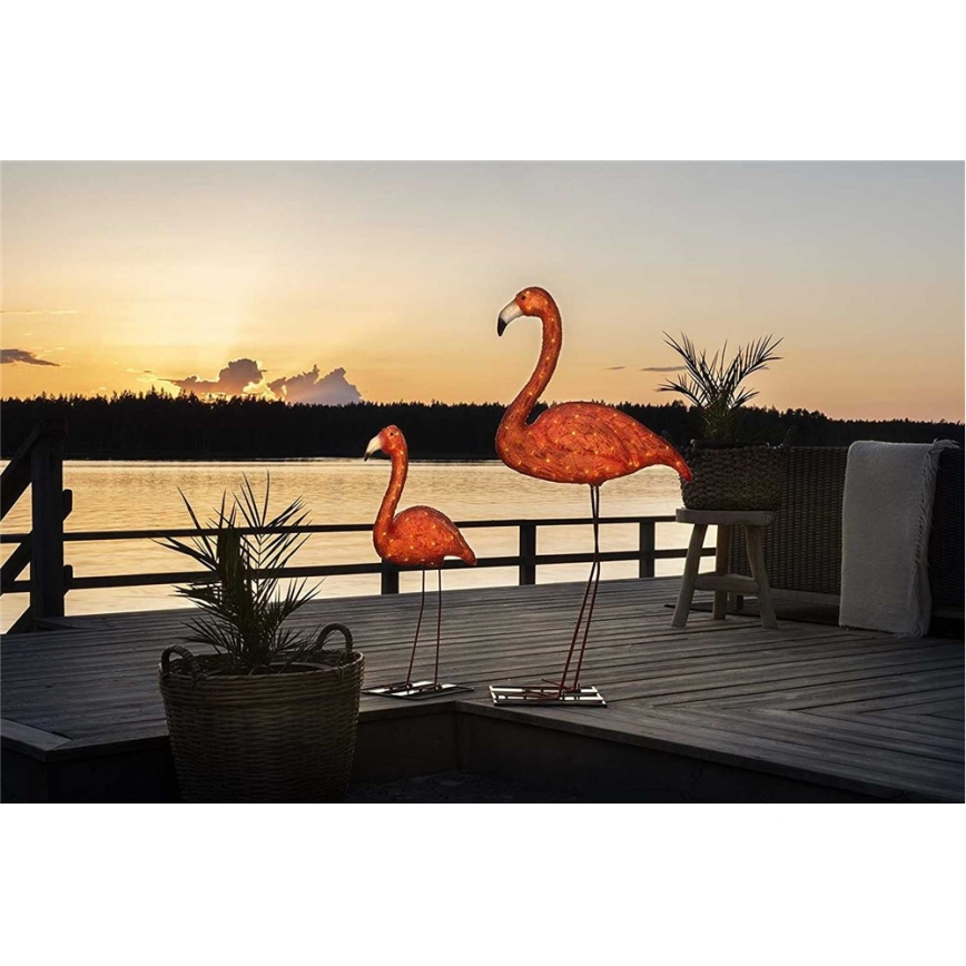 LED Udendørs dekoration FLAMINGO 96xLED / 230V / 24V IP44