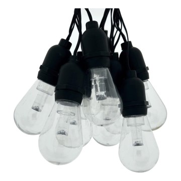 LED udendørs dekorationskæde 10xLED/0,15W/230V 3,8 m IP44 sort