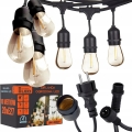 LED udendørs dekorationskæde 20xE27/1W/230V 11,44 m IP44 sort