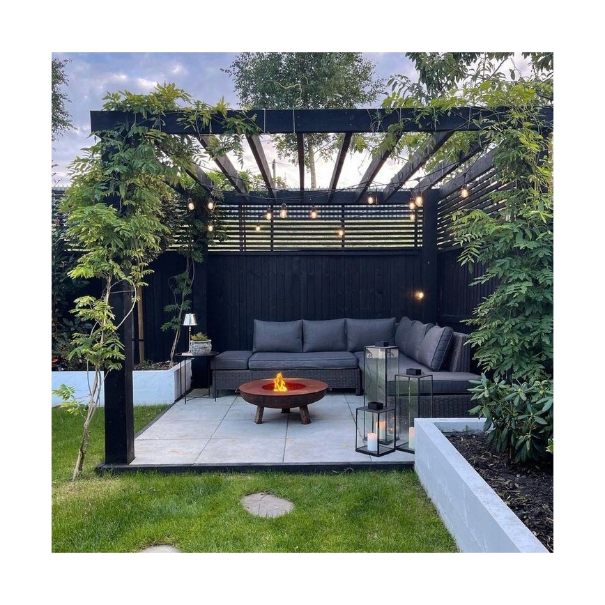 LED udendørs dekorationskæde 20xE27/1W/230V 20,94 m IP44 sort