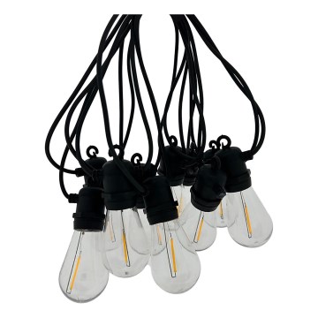 LED Udendørs dekorationslyskæde 10xLED/0,36W/230V 8 m IP44 sort