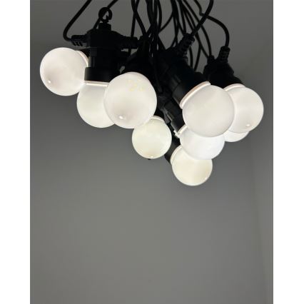 LED udendørs dekorativ lyskæde 10xLED/0,36W/230V 4,5 m IP44 sort
