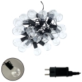 LED udendørs dekorativ lyskæde 20xLED/0,075W/230V 5,8 m IP44 sort