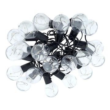 LED udendørs dekorativ lyskæde 20xLED/0,075W/230V 5,8 m IP44 sort