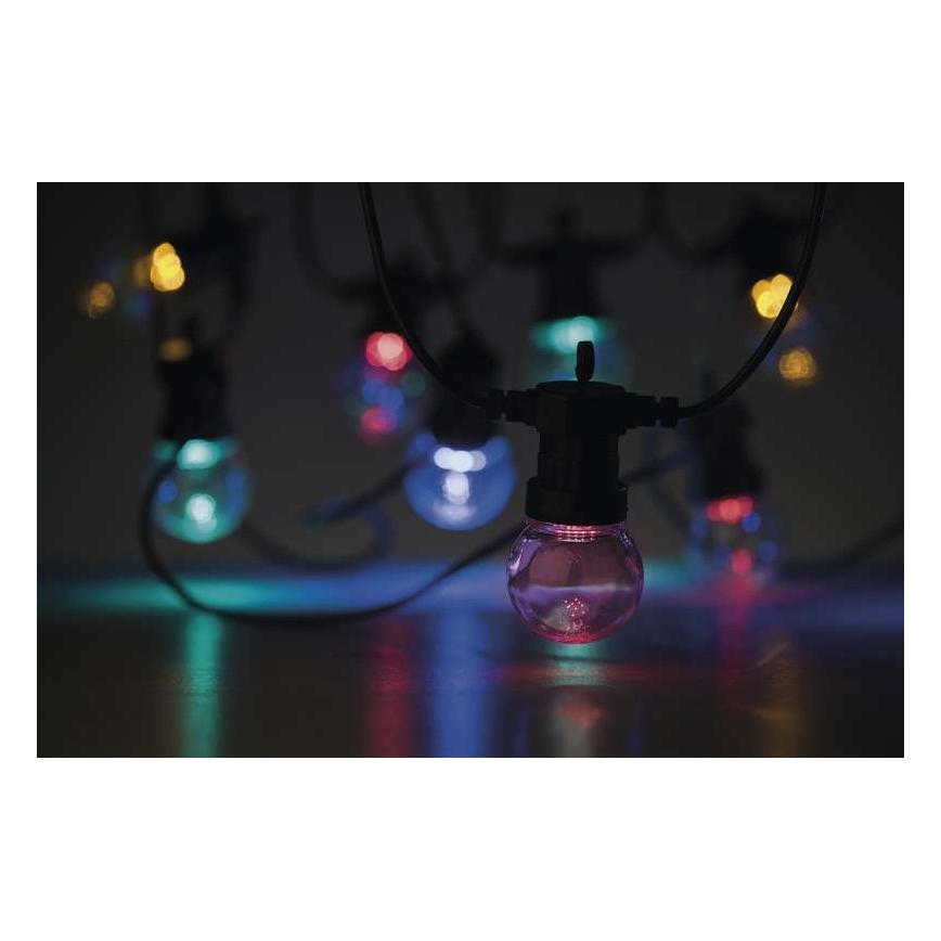LED udendørs dekorativ lyskæde 50xLED/10m IP44 klar