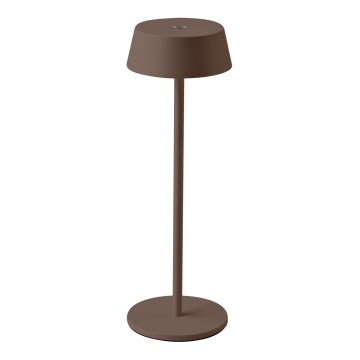 LED Udendørs Dæmpbar Touch Genopladelig Bordlampe LED/2W/5V 4400 mAh IP54 Brun