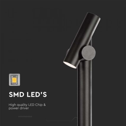 LED Udendørs flexible lampe LED/4W/230V 3000K IP44 100 cm sort