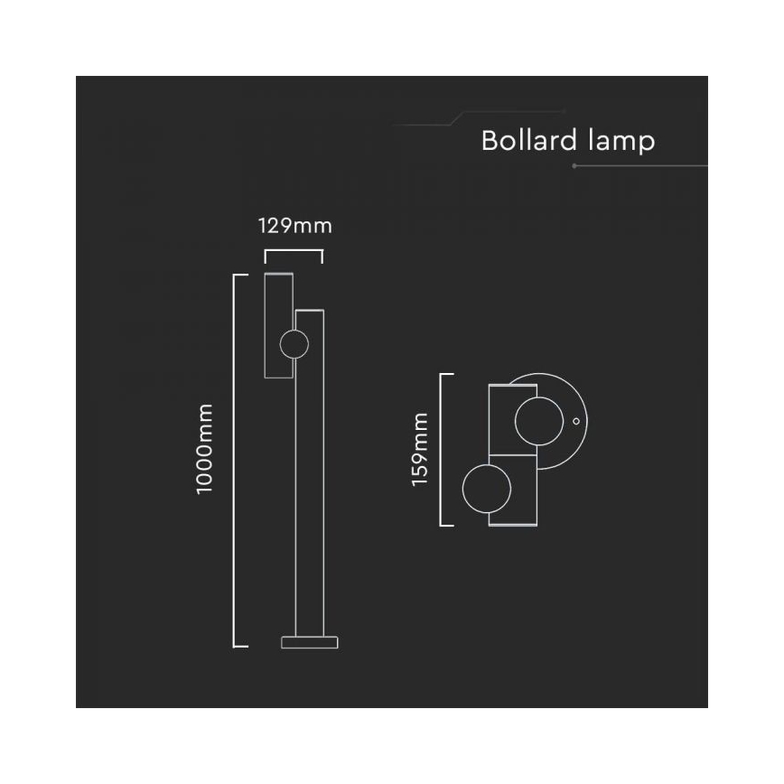 LED Udendørs flexible lampe LED/4W/230V 4000K IP44 100 cm hvid