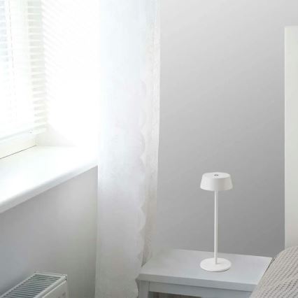 LED Udendørs dæmpbar touch genopladelig bordlampe LED/2W/5V 4400 mAh IP54 hvid