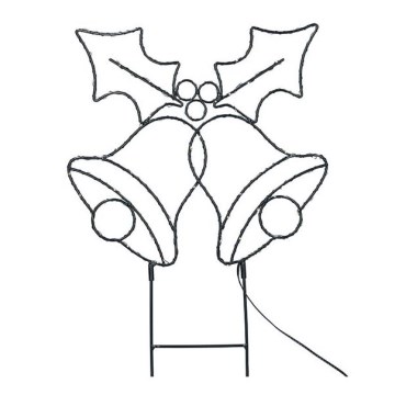LED udendørs juledekoration 100xLED/3xAA IP44 varm hvid klokker
