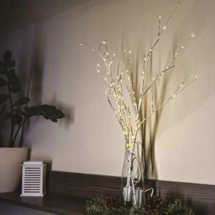 LED udendørs juledekoration 100xLED/3xAA varm hvid IP44